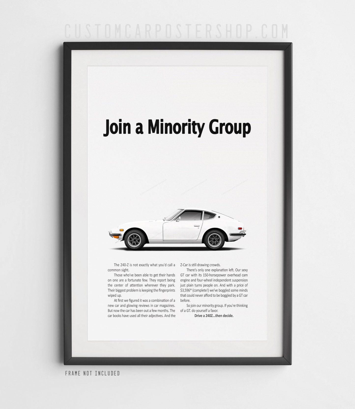 Datsun 240z Retro Print Ad - Minority Group