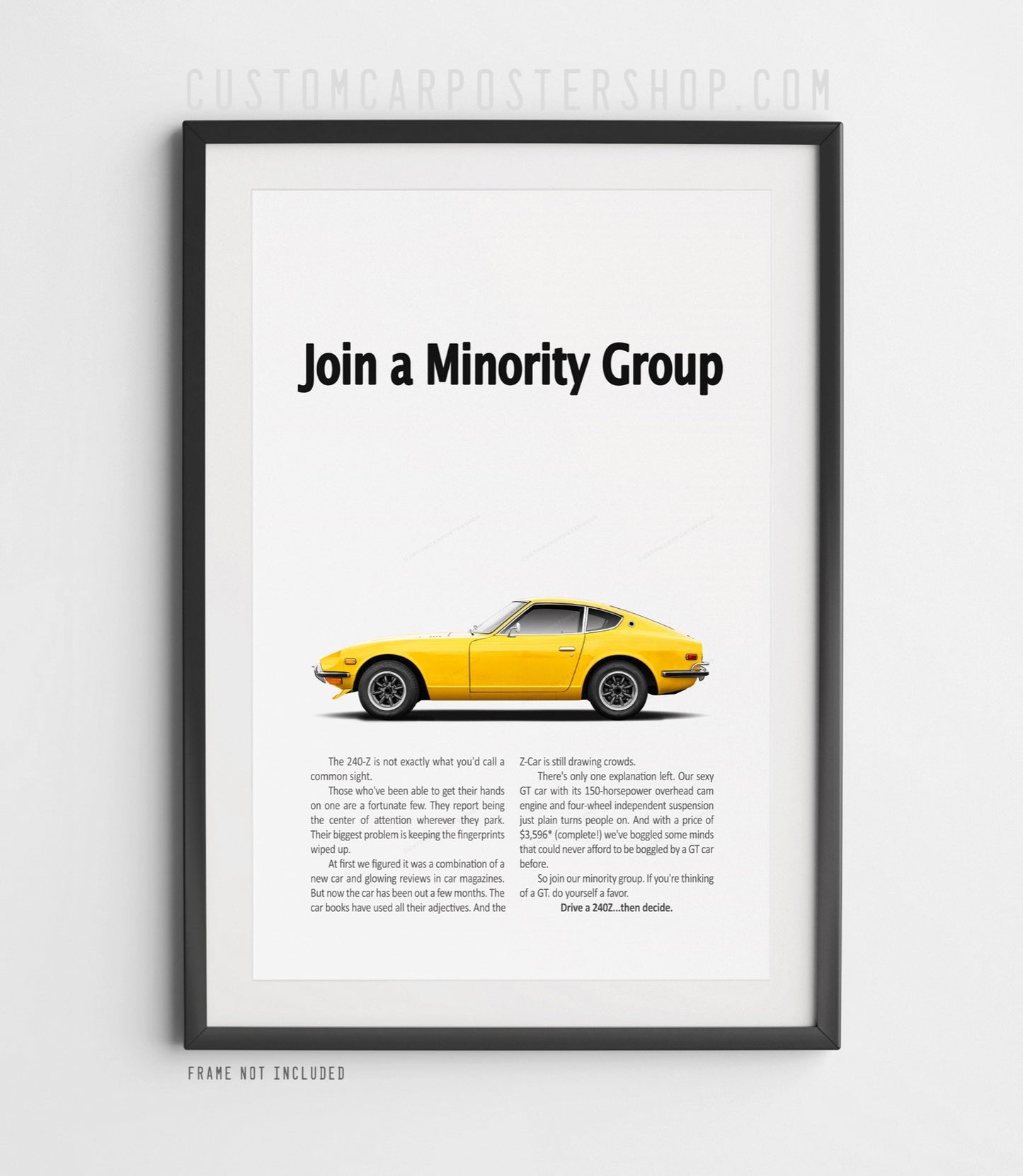 Datsun 240z Retro Print Ad - Minority Group