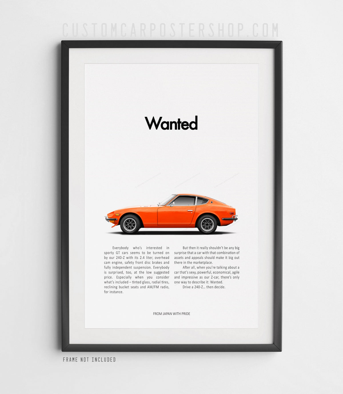 Datsun 240z Retro Print Ad - Wanted