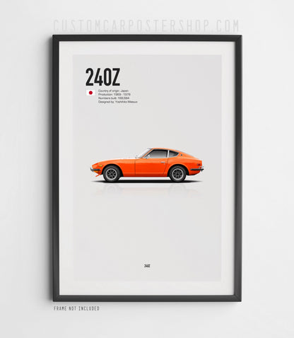 Datsun 240Z Poster Framed