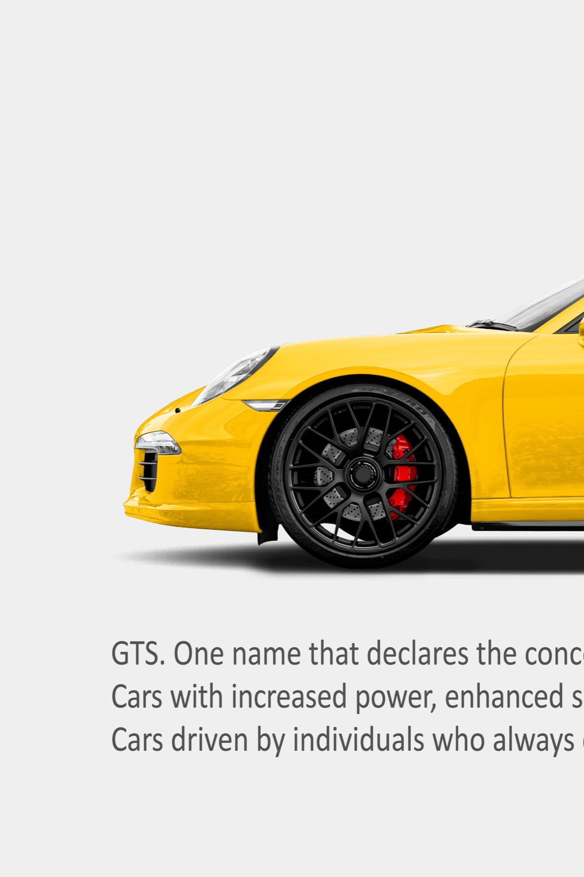 Porsche 911 Carrera GTS (991.1) Print Ad Poster - Three Letters