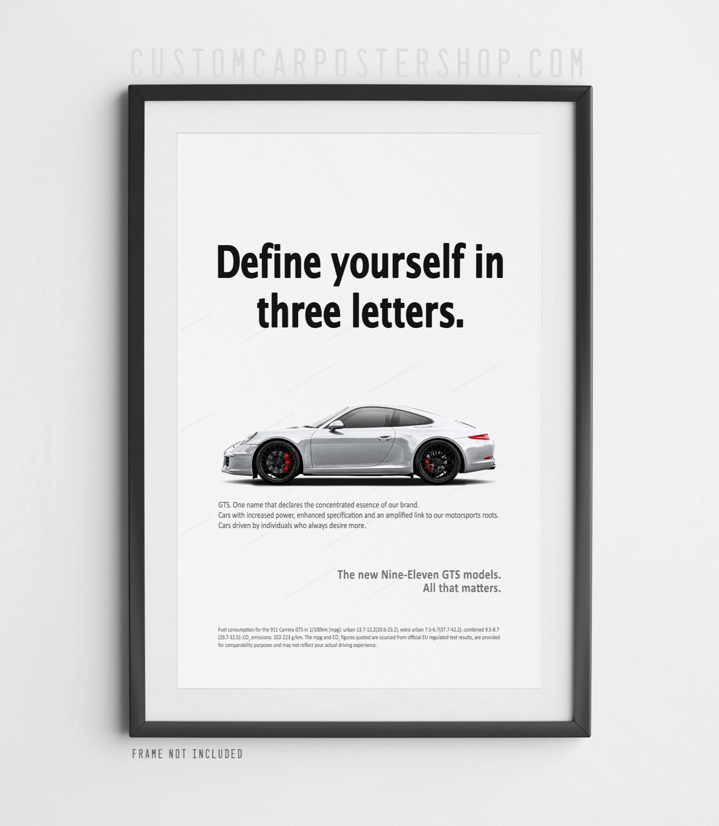 Porsche 911 Carrera GTS (991.1) Print Ad Poster - Three Letters
