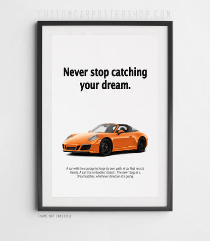 Porsche 911 (991.2) Targa 4 GTS Vintage Ad - Dreamcatcher