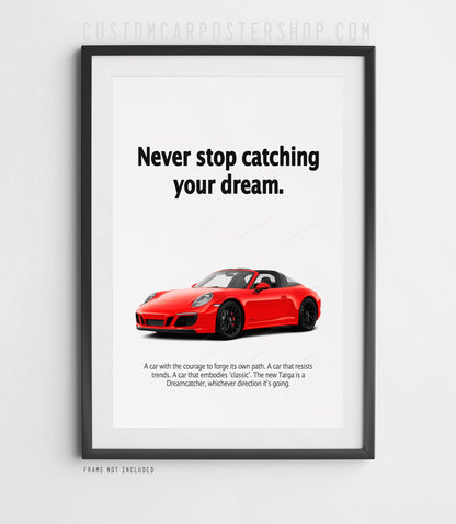 Porsche 911 (991.2) Targa 4 GTS Vintage Ad - Dreamcatcher