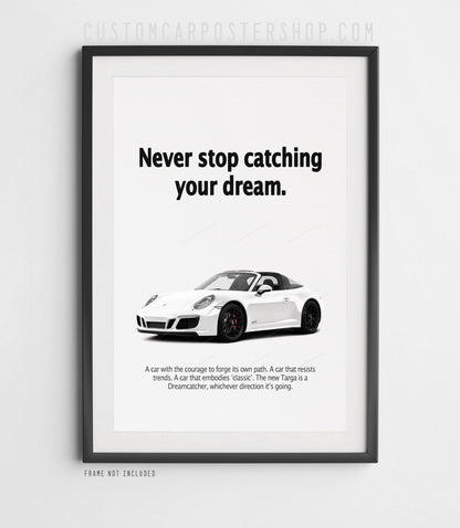 Porsche 911 (991.2) Targa 4 GTS Vintage Ad - Dreamcatcher