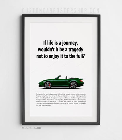 Porsche 911 (997.2) Turbo Vintage Ad - If Life is a Journey