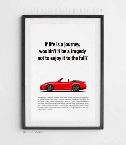 Porsche 911 (997.2) Turbo Vintage Ad - If Life is a Journey