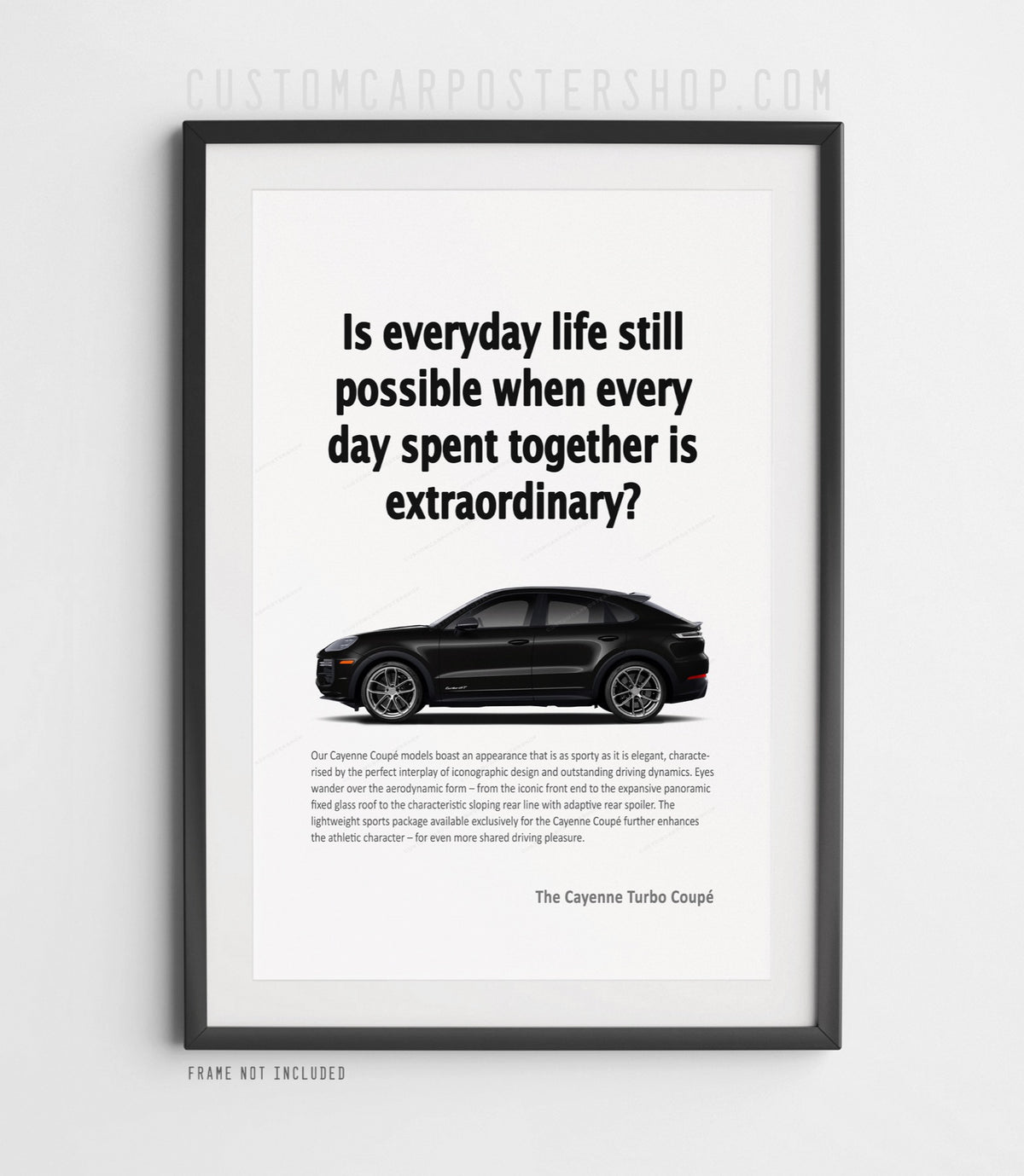 Porsche Cayenne Turbo Coupe (9YB) Print Ad Poster - Everyday Life