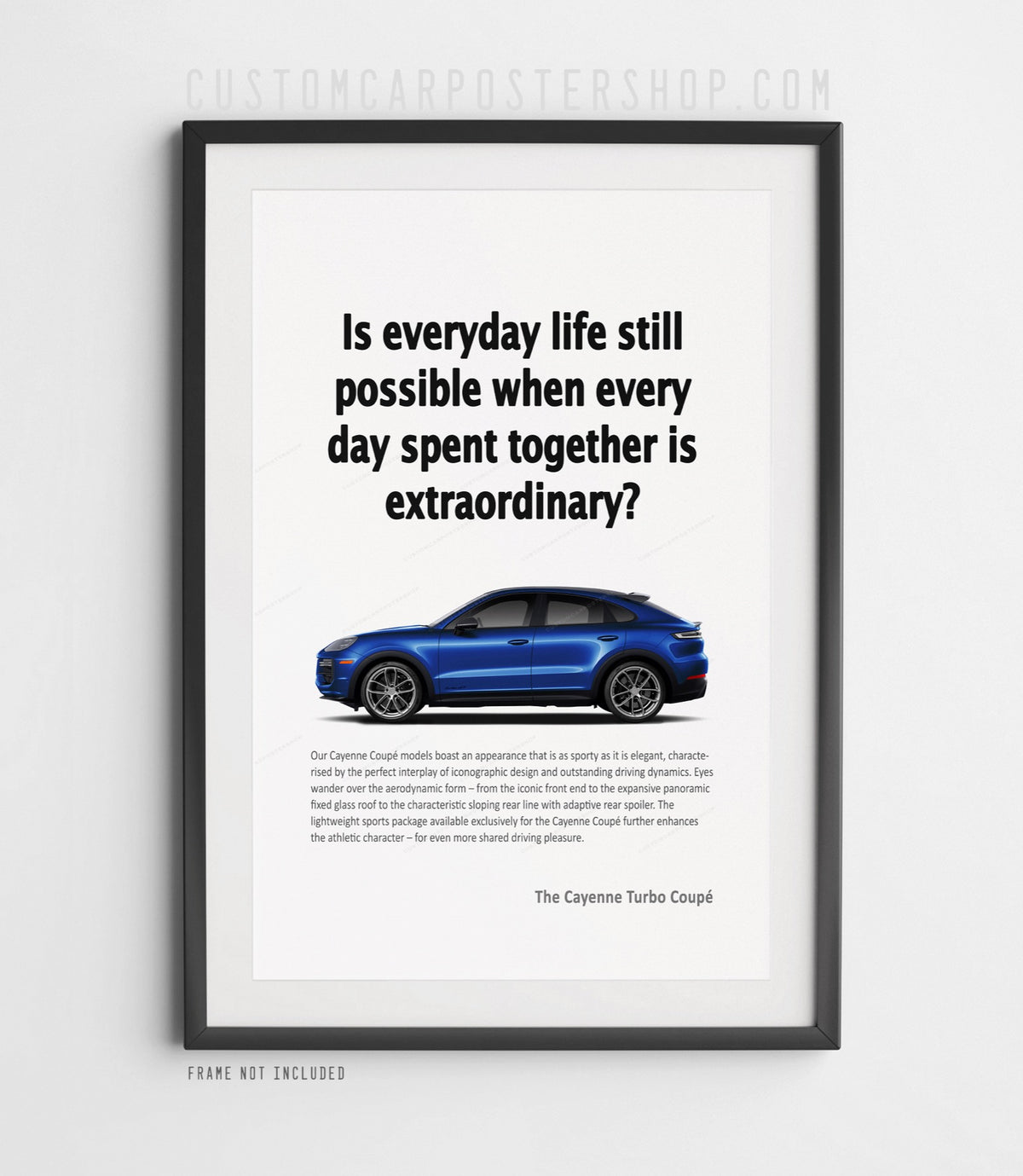 Porsche Cayenne Turbo Coupe (9YB) Print Ad Poster - Everyday Life