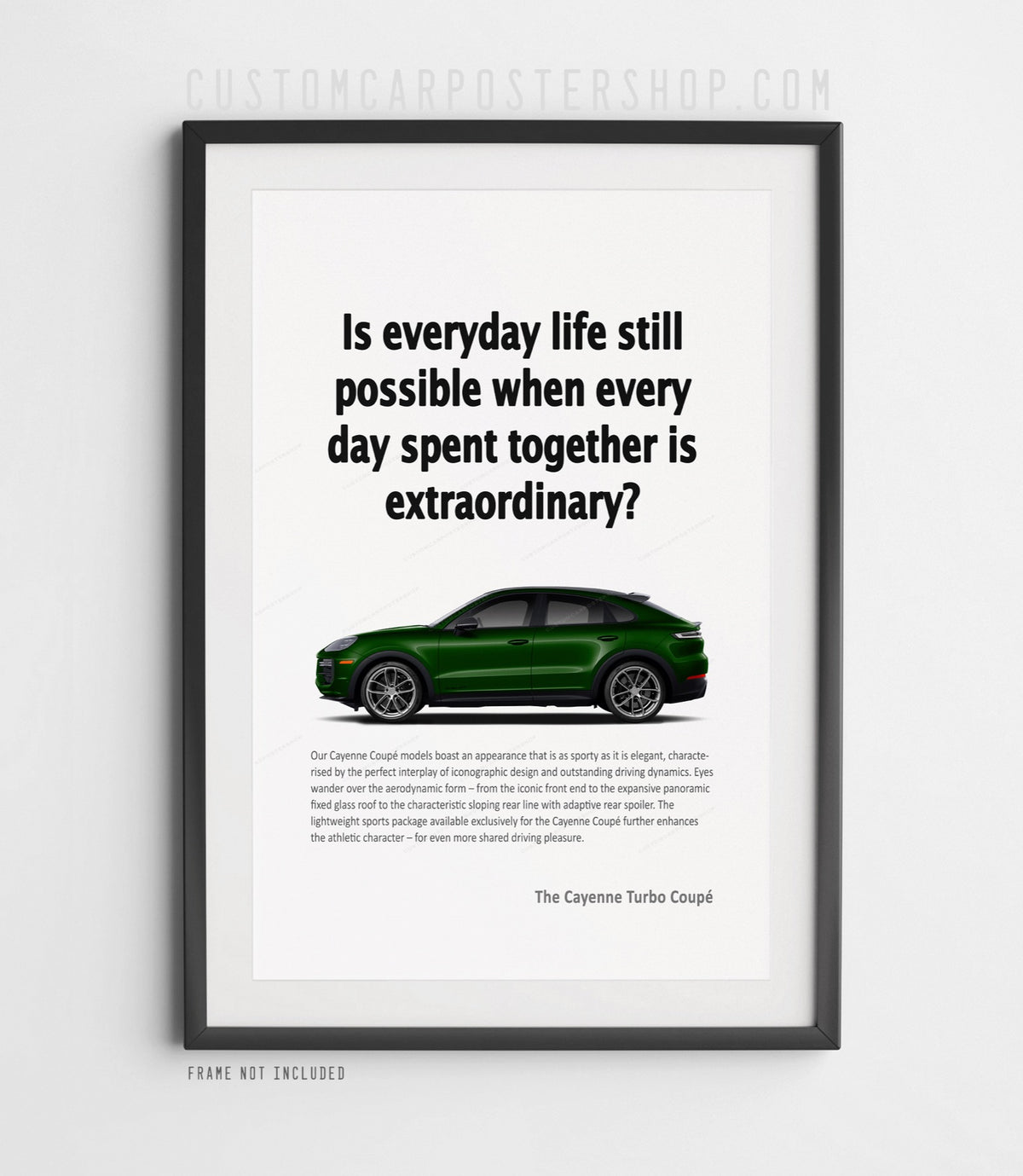 Porsche Cayenne Turbo Coupe (9YB) Print Ad Poster - Everyday Life