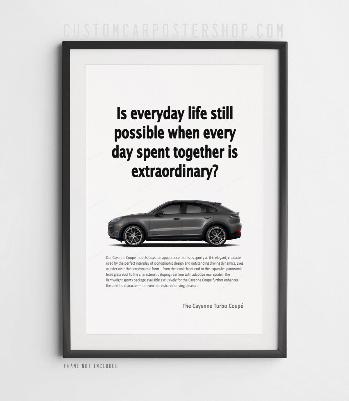 Porsche Cayenne Turbo Coupe (9YB) Print Ad Poster - Everyday Life