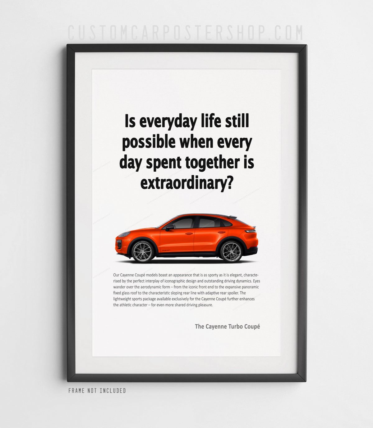 Porsche Cayenne Turbo Coupe (9YB) Print Ad Poster - Everyday Life