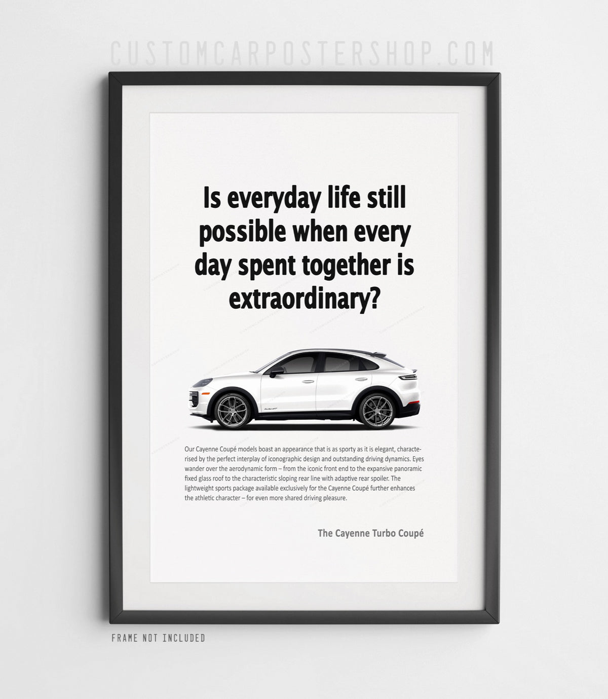 Porsche Cayenne Turbo Coupe (9YB) Print Ad Poster - Everyday Life