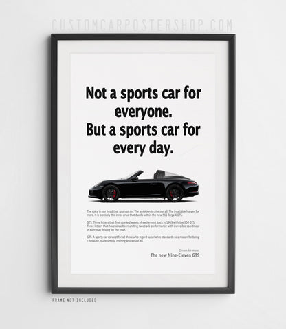 Porsche 911 (991.2) Targa 4 GTS Vintage Ad - Every Day Sports Car