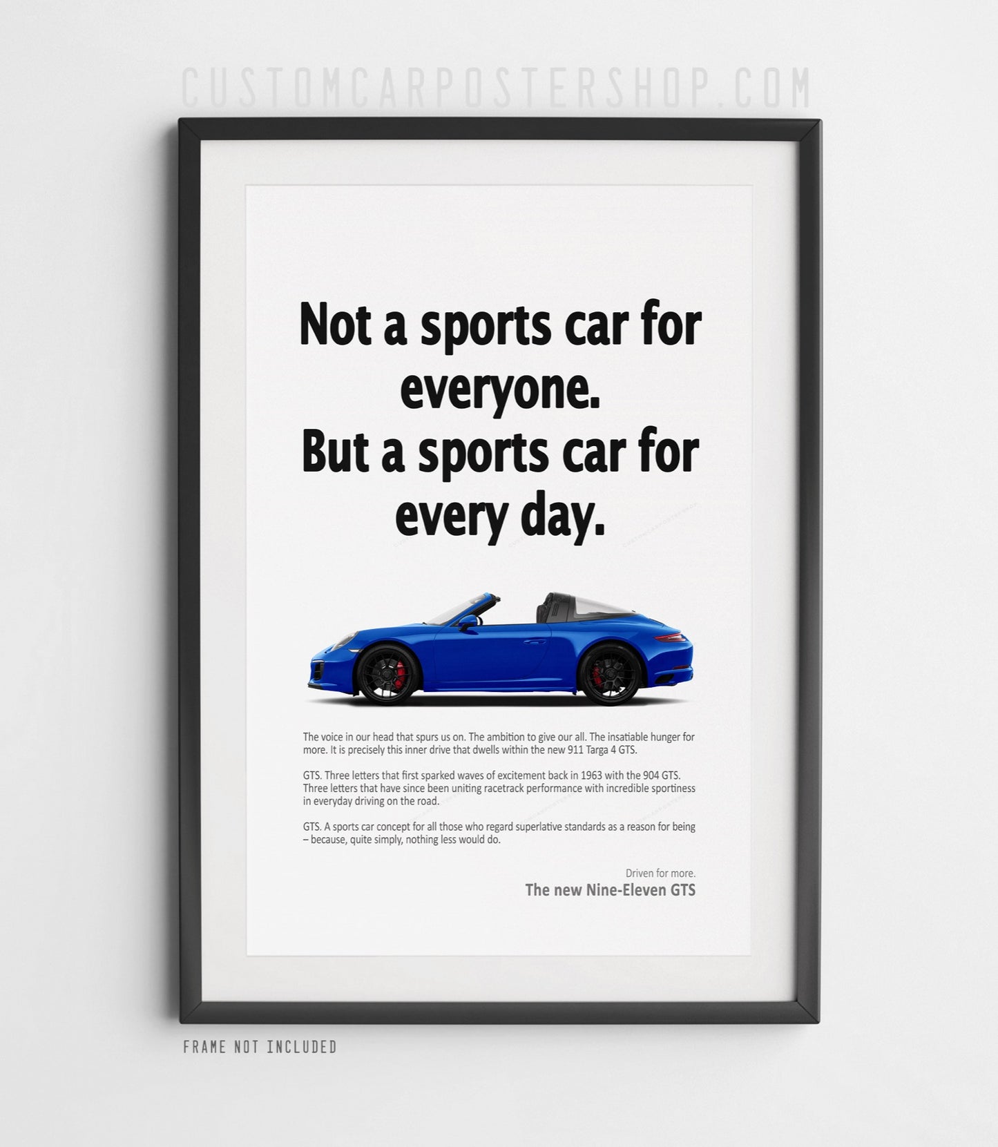 Porsche 992.1 911 Targa Retro Print Ad Poster