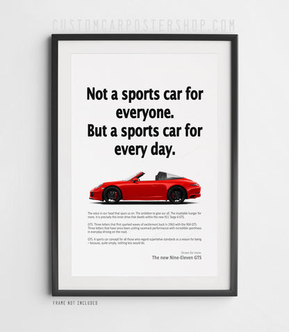 Porsche 911 (991.2) Targa 4 GTS Vintage Ad - Every Day Sports Car