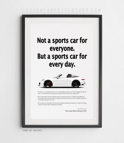 Porsche 911 (991.2) Targa 4 GTS Vintage Ad - Every Day Sports Car