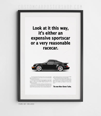 Porsche 964 Turbo Vintage Ad - Reasonable Racecar