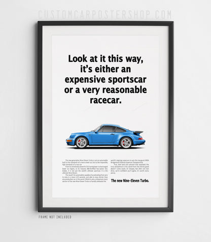 Porsche 964 Turbo Vintage Ad - Reasonable Racecar