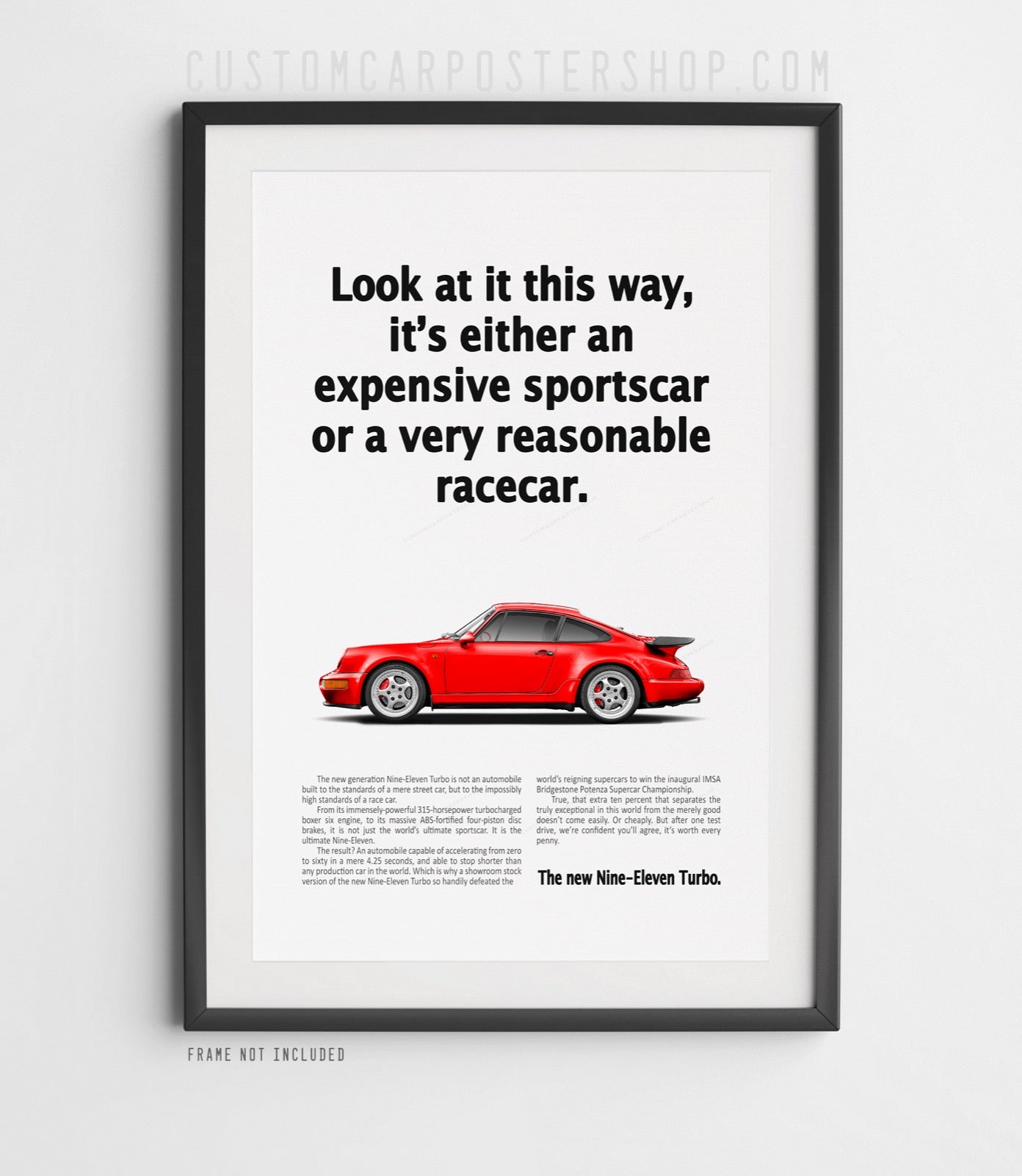 Porsche 964 Turbo Print Ad - Reasonable Racecar