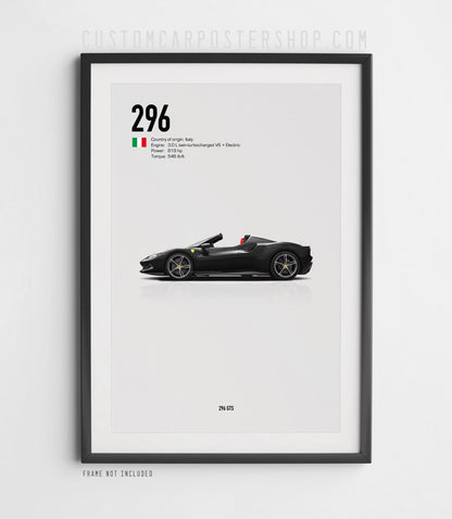 Ferrari 296 GTS Poster