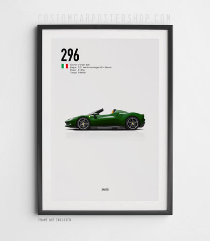 Ferrari 296 GTS Poster