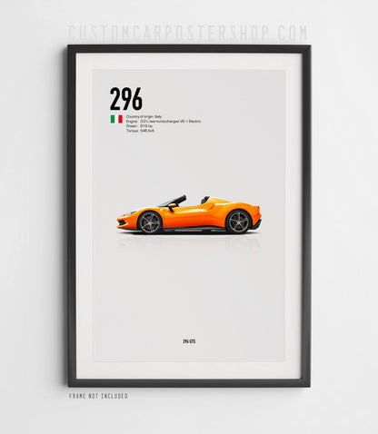 Ferrari 296 GTS Poster