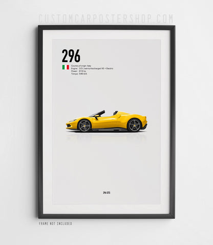 Ferrari 296 GTS Poster