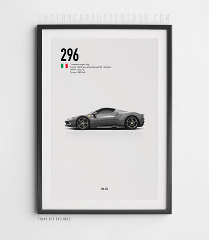 Ferrari 296 GTS Poster