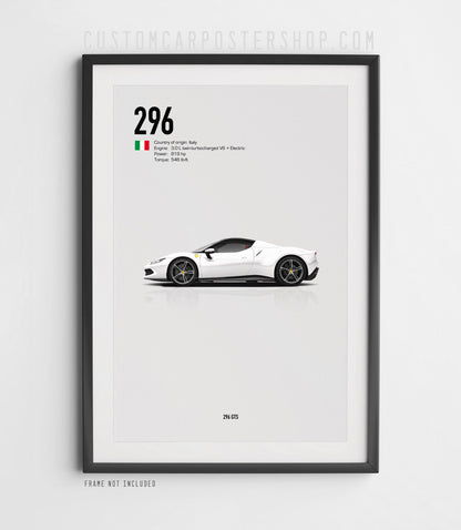 Ferrari 296 GTS Poster