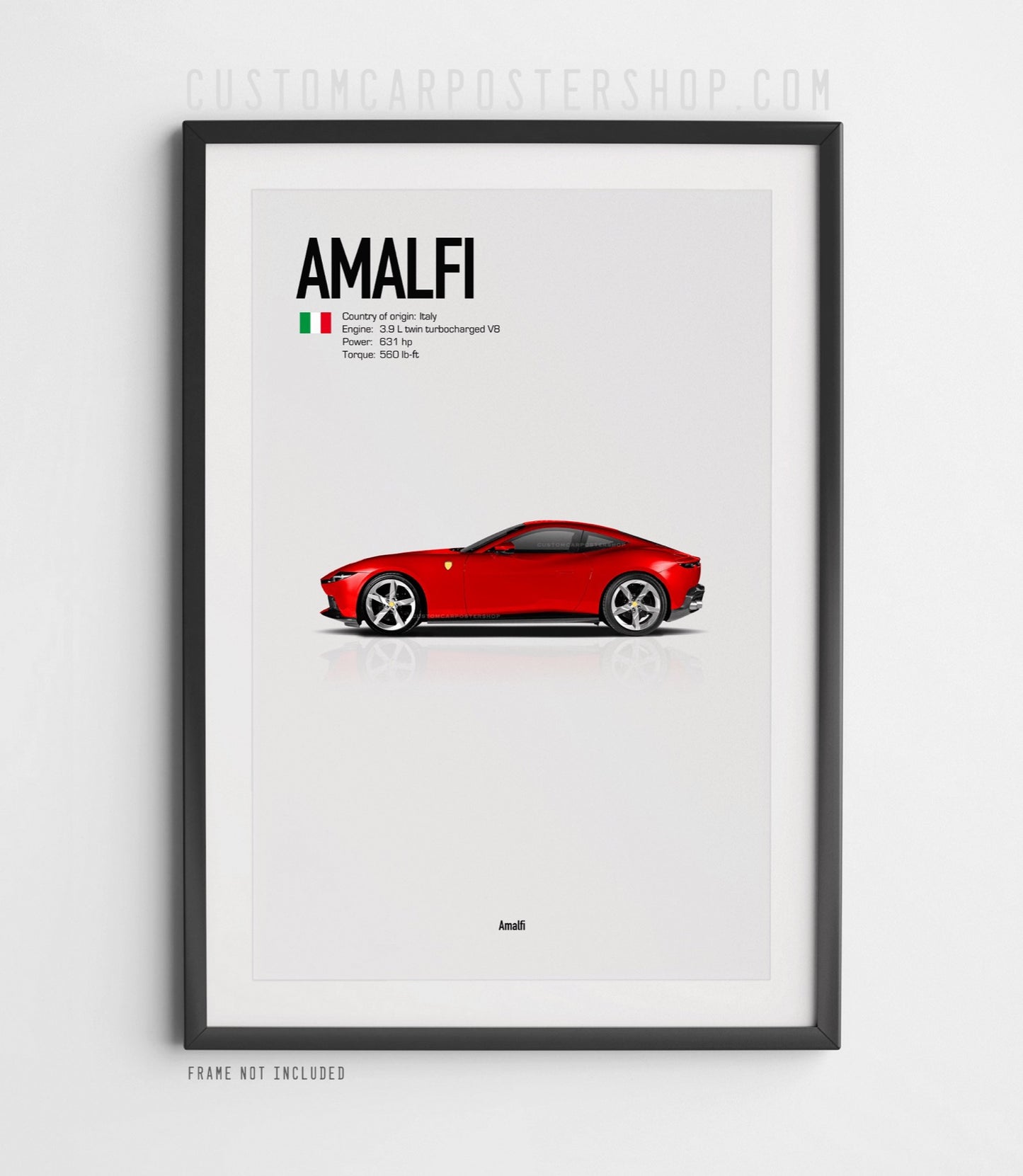 Ferrari Amalfi 2026 poster modern Ferrari supercar luxury automotive wall art print