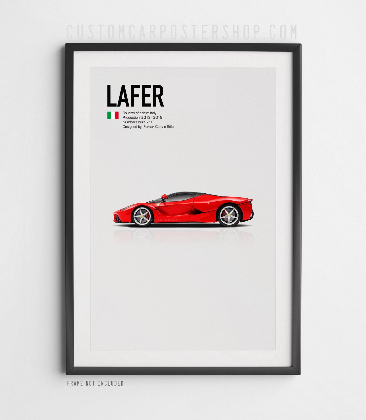 Ferrari LaFerrari Framed Art in Red