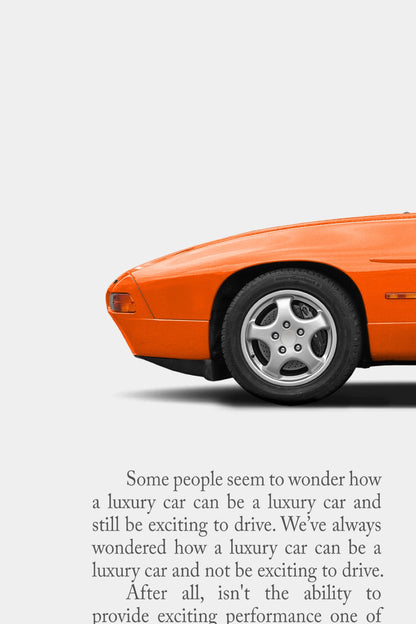 Porsche 928 S4 Retro Print Ad - Fire the Chauffeur