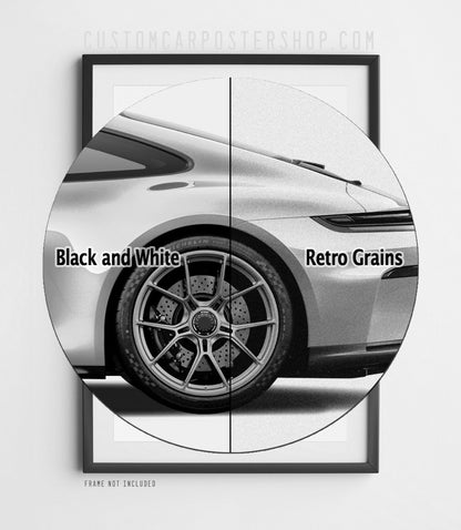 Porsche 911 (992.2) GT3 Touring Ad Poster - For the Track and the Road