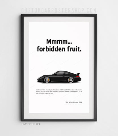 Porsche 996.2 911 GT3 Remastered Print Ad - Forbidden Fruit
