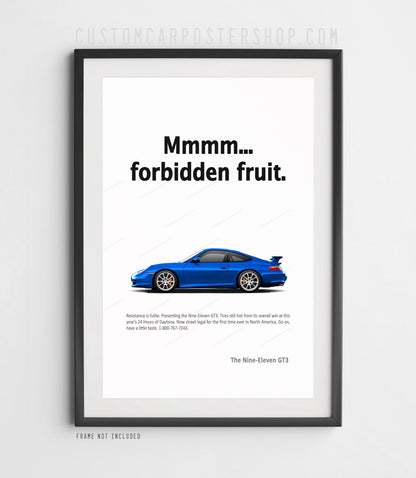 Porsche 996.2 911 GT3 Remastered Print Ad - Forbidden Fruit