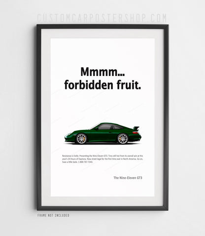 Porsche 996.2 911 GT3 Remastered Print Ad - Forbidden Fruit