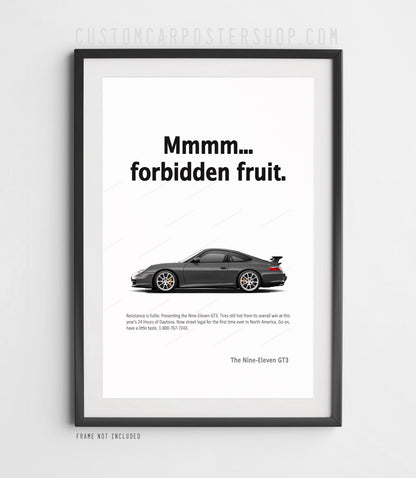 Porsche 996.2 911 GT3 Remastered Print Ad - Forbidden Fruit