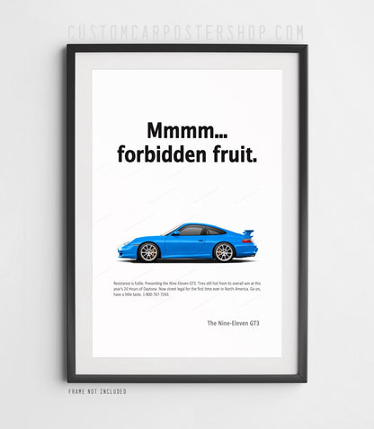Porsche 996.2 911 GT3 Remastered Print Ad - Forbidden Fruit