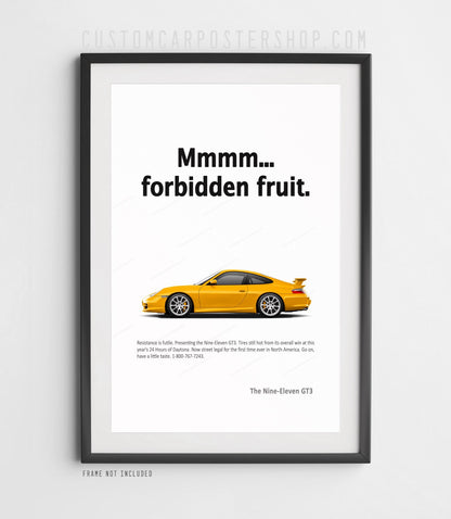 Porsche 996.2 911 GT3 Remastered Print Ad - Forbidden Fruit