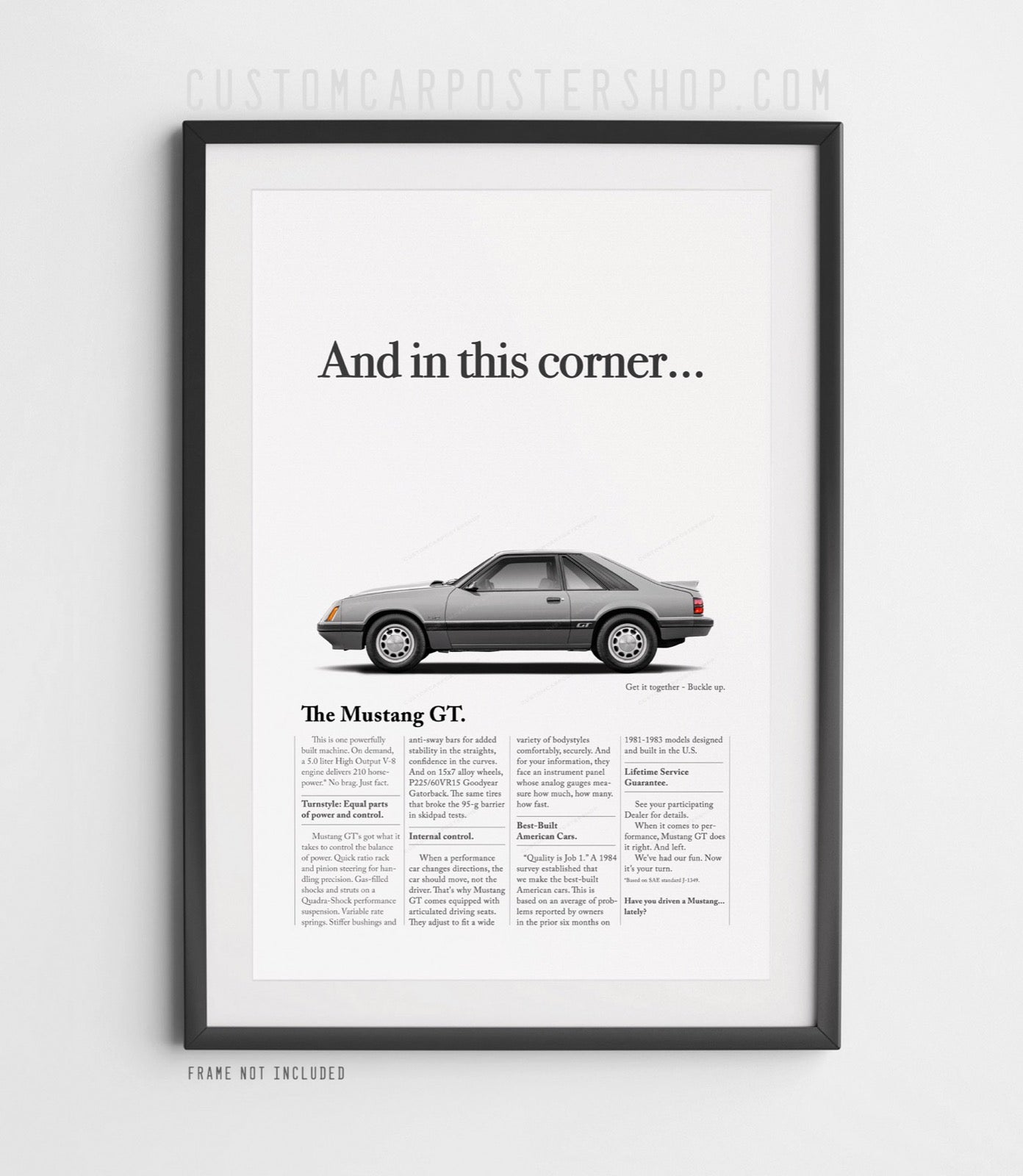 Ford Mustang GT Fox Body Classic Print Ad - And In This Corner