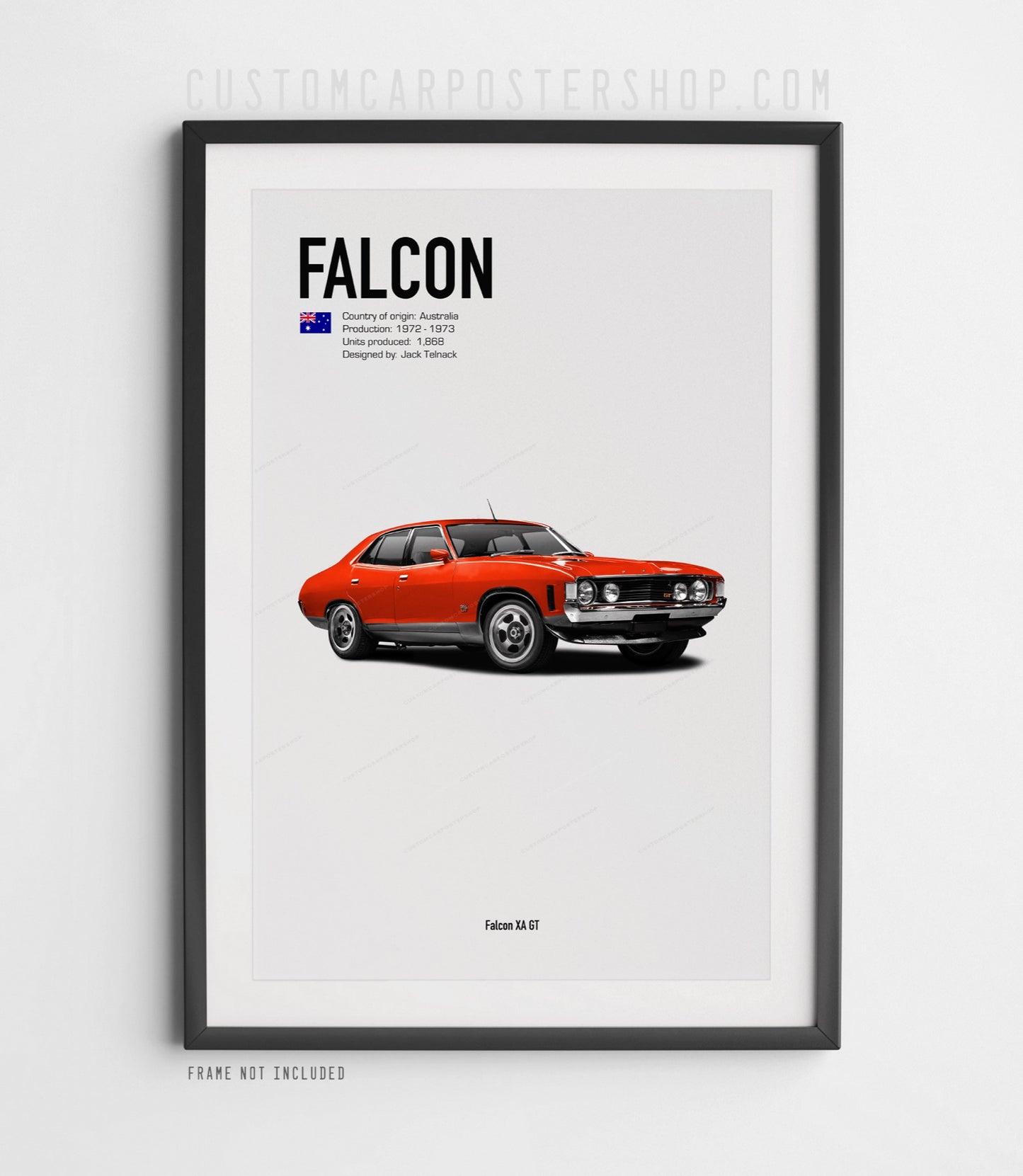 Ford Falcon XA GT 1972 Framed Print (Commissioned)