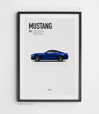 Ford Mustang (2015-2017) 6th Gen Poster