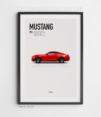 Ford Mustang (2015-2017) 6th Gen Poster