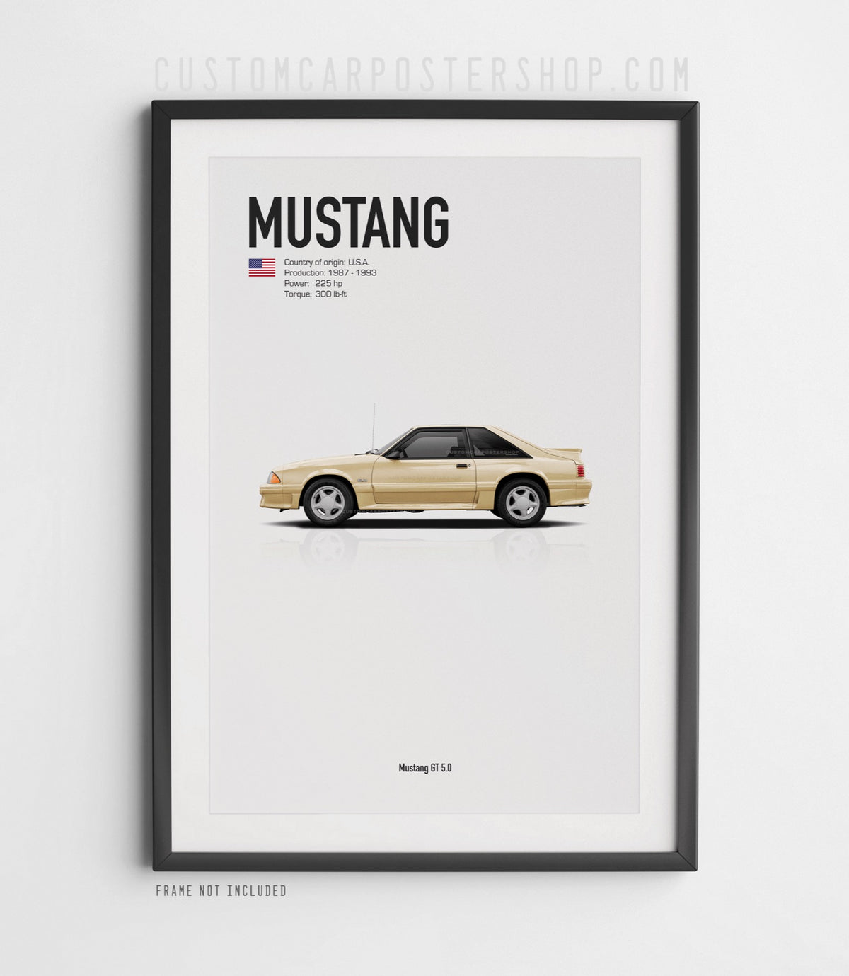 Ford Mustang GT 5.0 Fox Body 3rd Gen Poster