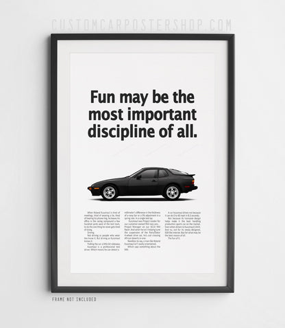 Porsche 944 (Non-Turbo) Retro Ad - Fun