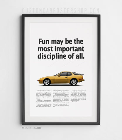 Porsche 944 (Non-Turbo) Retro Ad - Fun