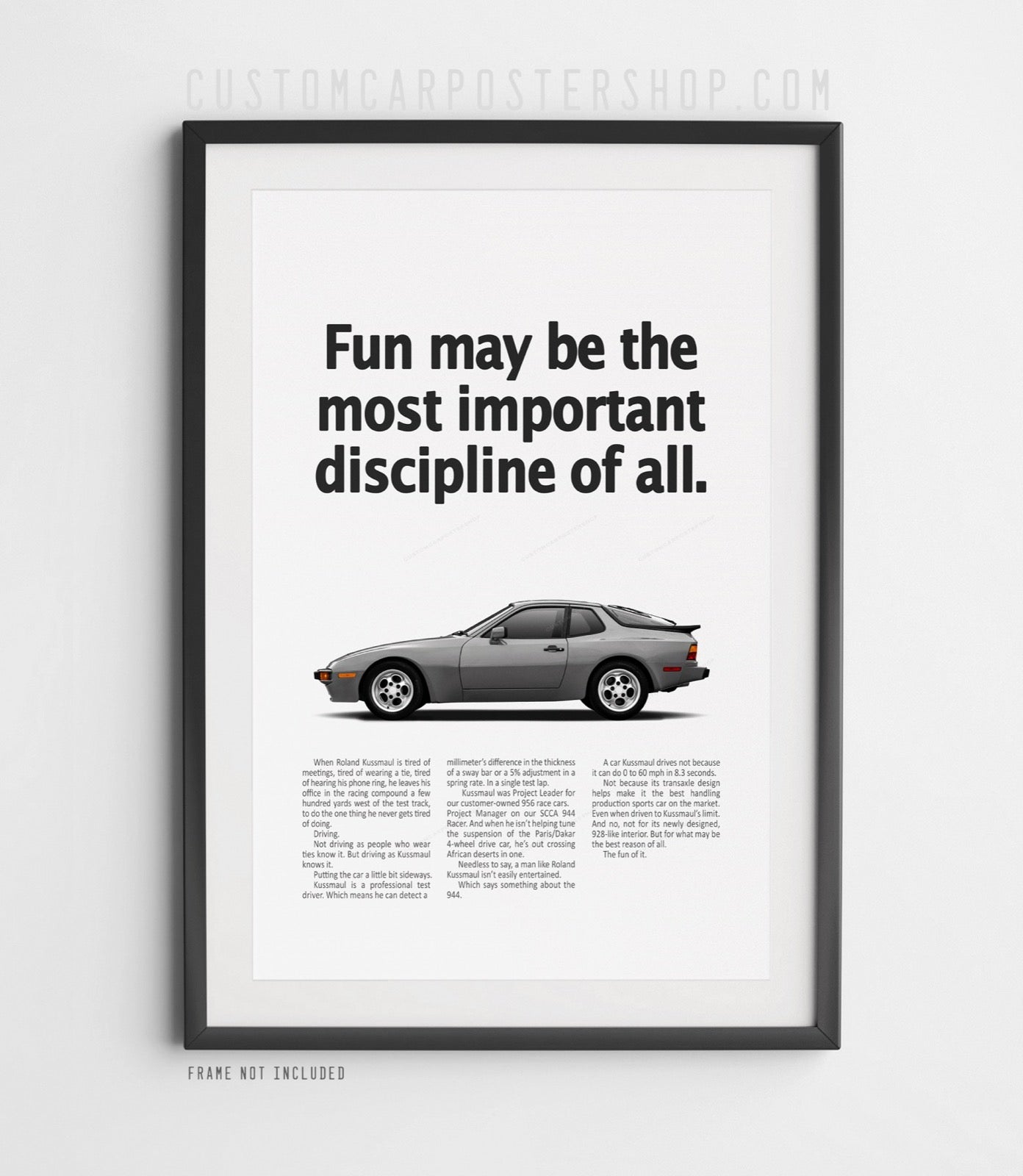 Porsche 944 (Non-Turbo) Retro Ad - Fun