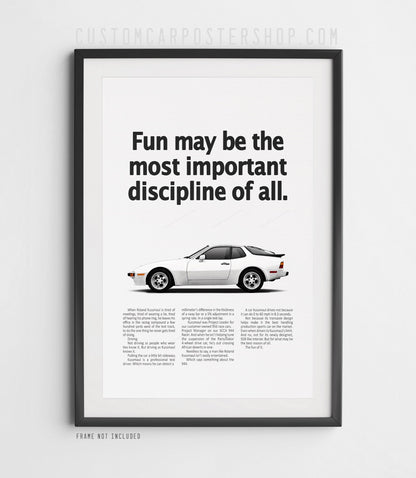 Porsche 944 (Non-Turbo) Retro Ad - Fun