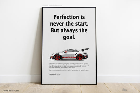 Porsche 911 GT3 RS (992) Vintage Porsche Ads - Perfection Goal